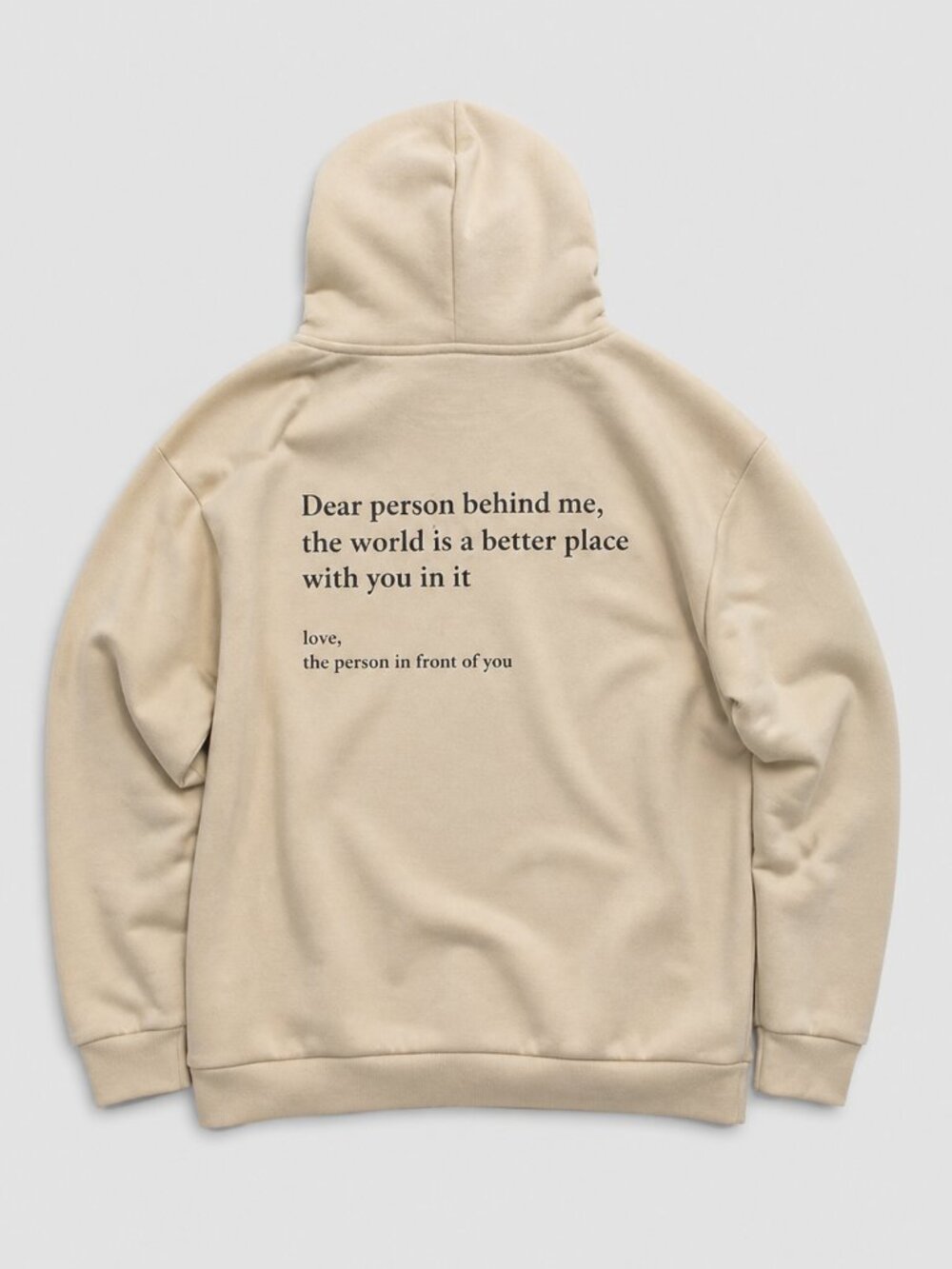 Dear Person Behind Me Hoodie Tan Cream Women's Small - Picture 6 of 6